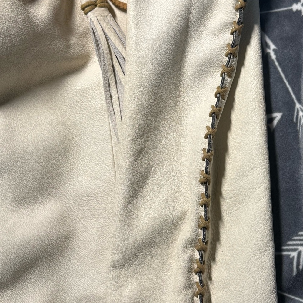 Rare Dimoni Soft Leather Drawstring Shoulder Bag … - image 3